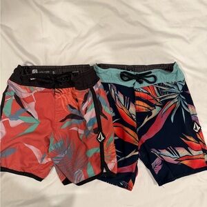 Volcom Boys Tropical Swim Shorts, 2 pairs